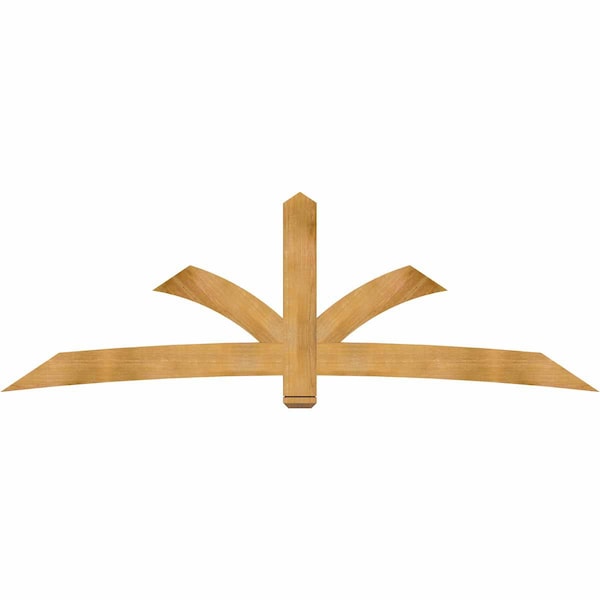 Ekena Millwork Davenport Rough Sawn Timber Gable Bracket, Western Red Cedar, 108"W x 36"H x 2"D x 6"F, 8/12 Pitch GBW108X36X0206DAV00RWR - main